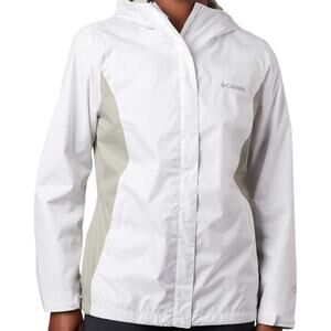 Columbia Arcadia Jacket II Jacket-Womens XL-White/Gray-Omni-Tech Waterproof-NWT